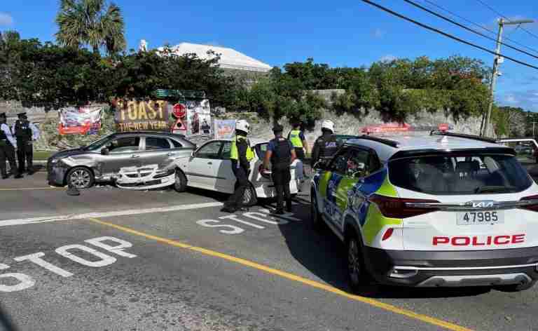 Two hospitalized after crash near Tee Street