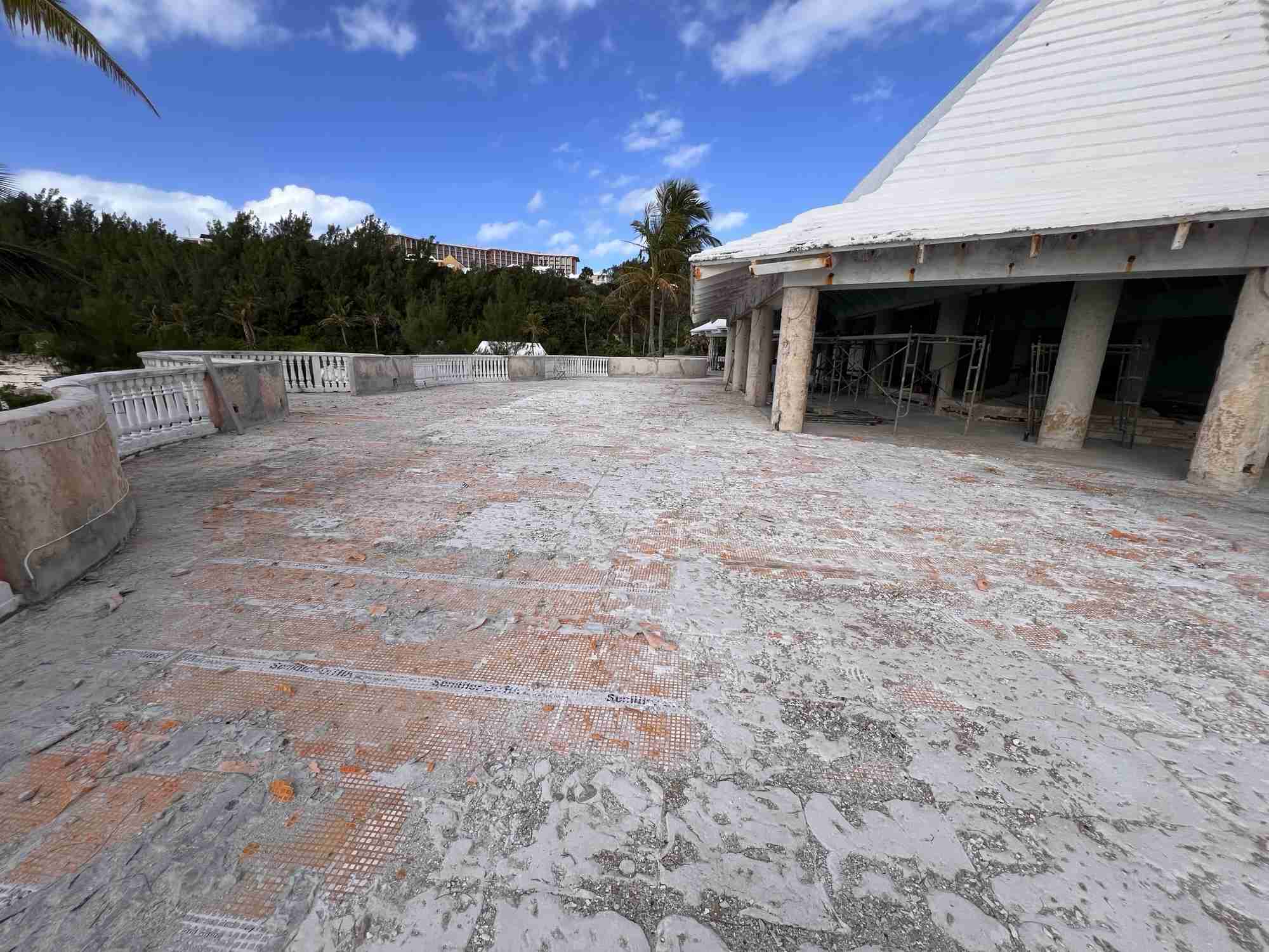 Construction work continues at Fairmont Southampton Hotel