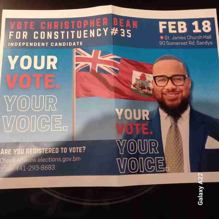 New independent candidate: Christoper Bean