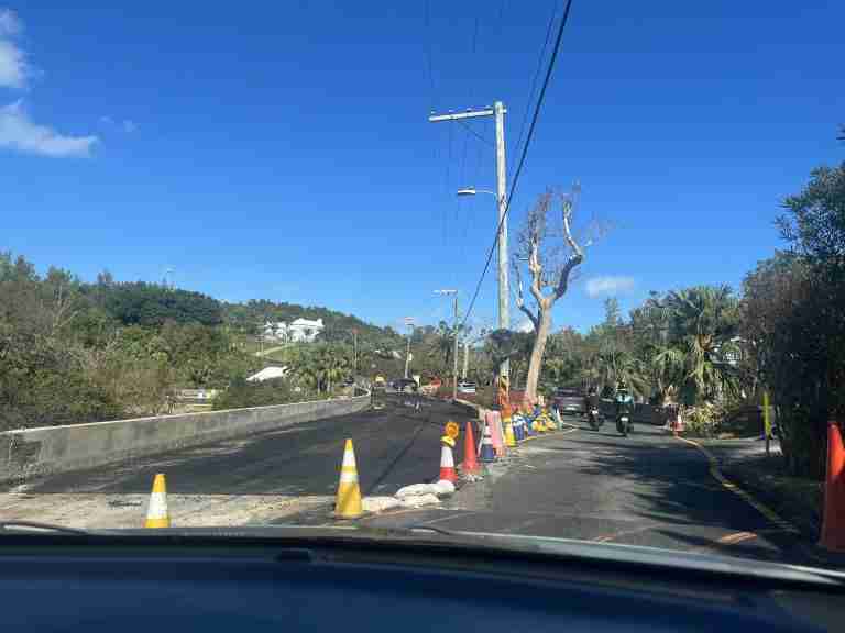 Delays expected as paving work continues in Sandys