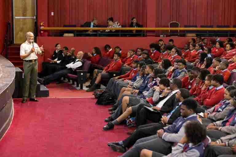 Public servants promote uniformed service careers to high schoolers