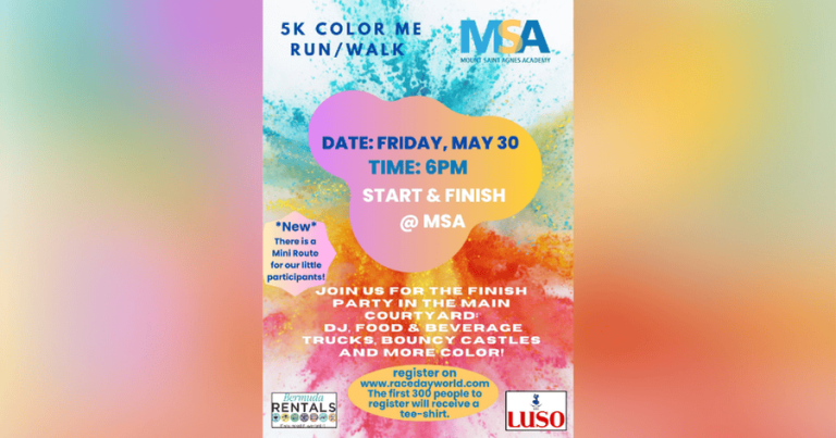 Registration open for MSA Colour Me Run/Walk