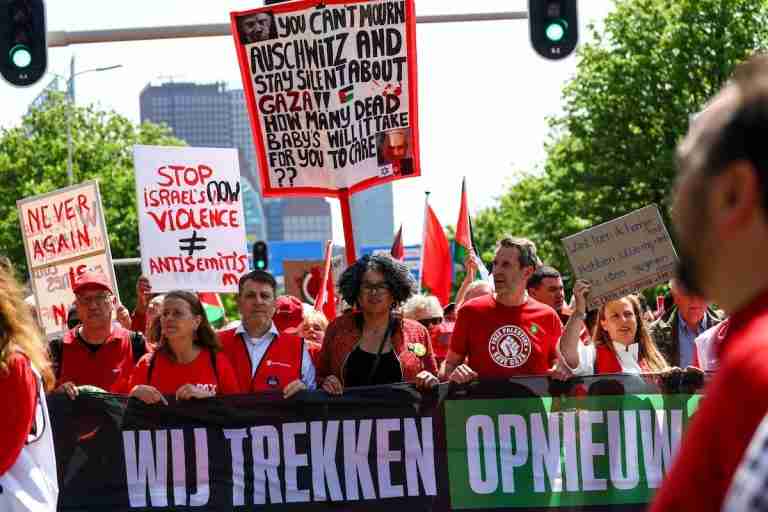 Tens of thousands protest in Netherlands over Israel’s actions in Gaza