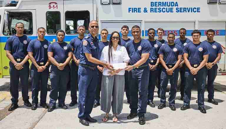 Trainee firefighters boost cancer cause