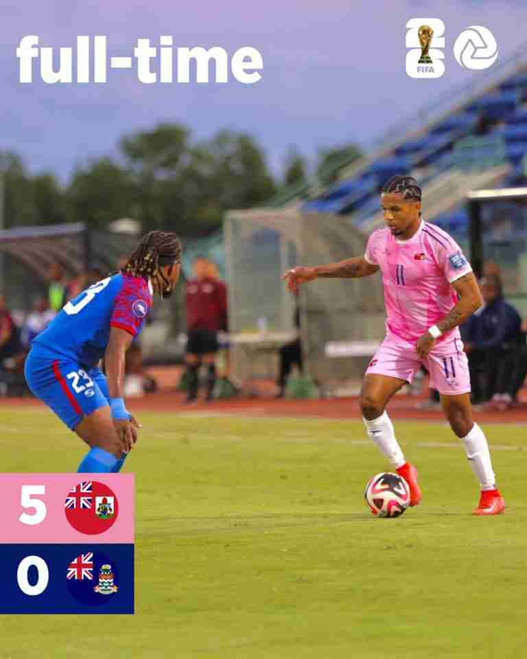 Football: Bermuda crushes Cayman 5-0