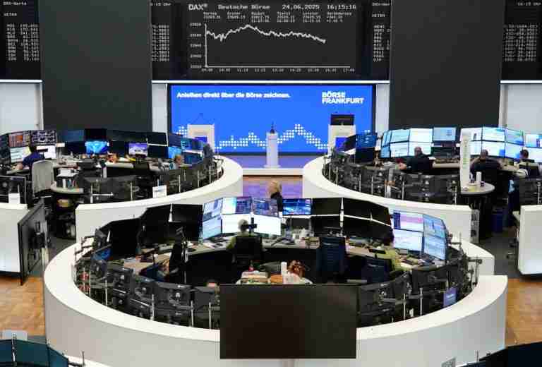 Stocks and dollar dip as investors assess data, Powell comments