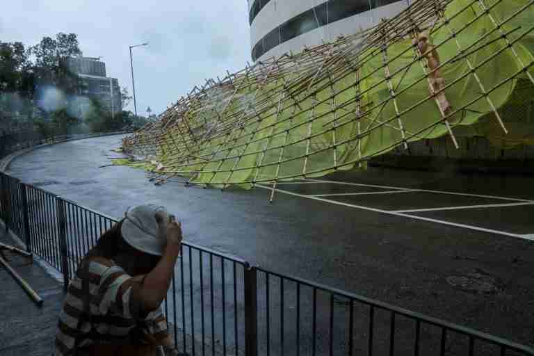 Rains from Typhoon Wipha batter Hong Kong as it heads for mainland China