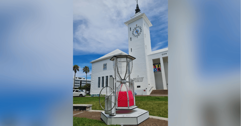 City unveils travelling hourglass