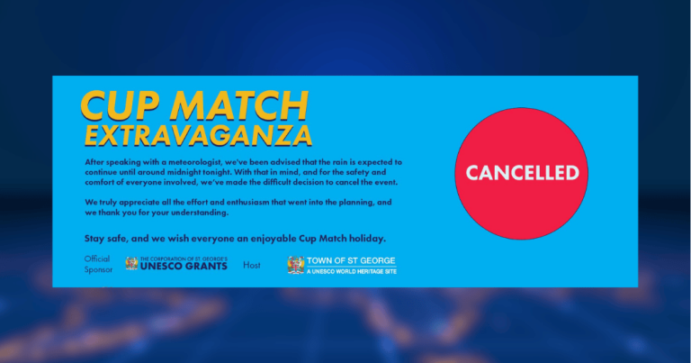 Cup Match Extravaganza rained off