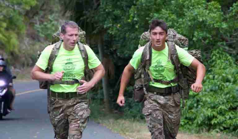 Commander-in-Chief joins Regiment recruits