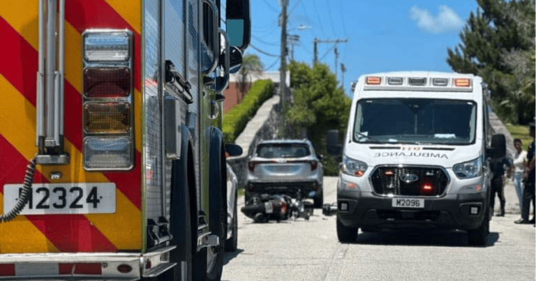 Motorcyclist injured in three-vehicle collision