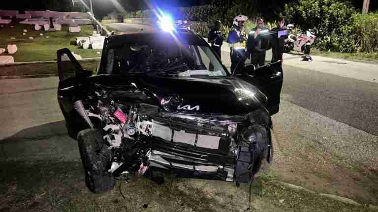 Two-car collision in Southampton