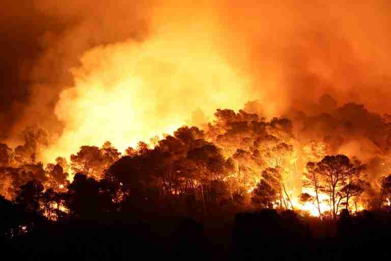 Massive French wildfire spreads more slowly but not yet under control