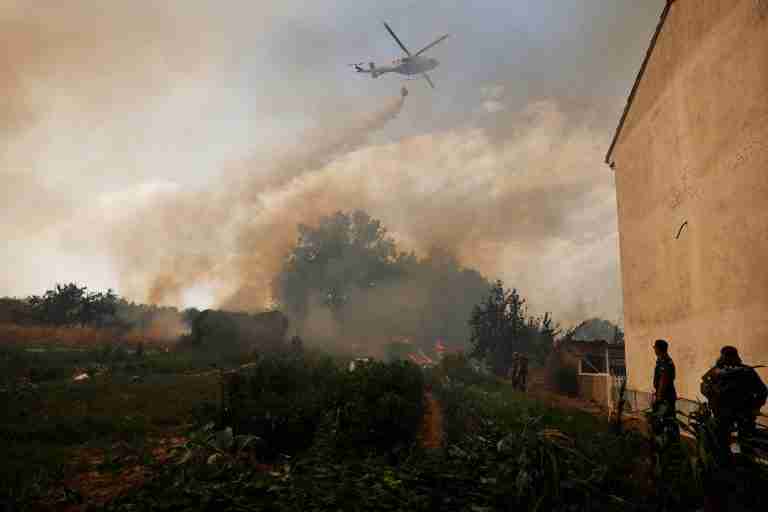 Firefighters battle ‘fire whirls’ in northern Spain