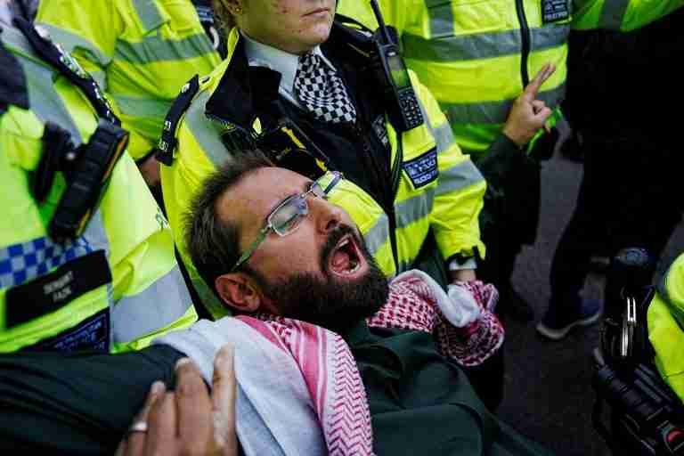 UK police arrest around 425 at latest protest for banned Palestine Action