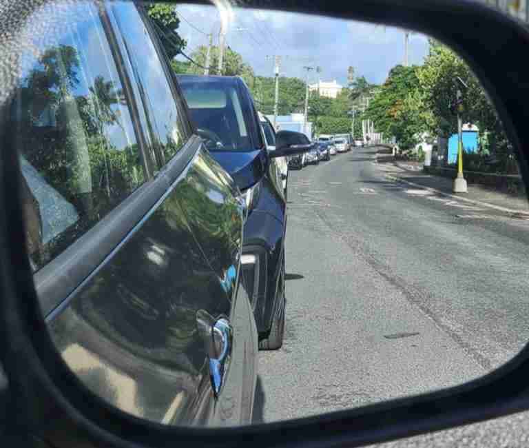 Drone footage: Motorists stuck in huge tailbacks