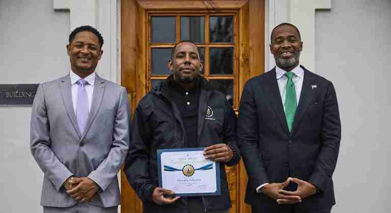 Christopher Williamson honoured with Public Service Excellence Award