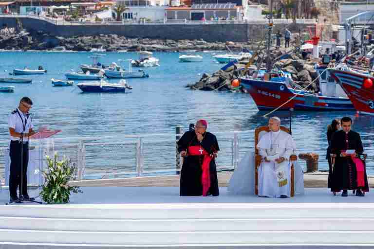Pope Leo lands in Spain’s Canary Islands on mission to help migrants