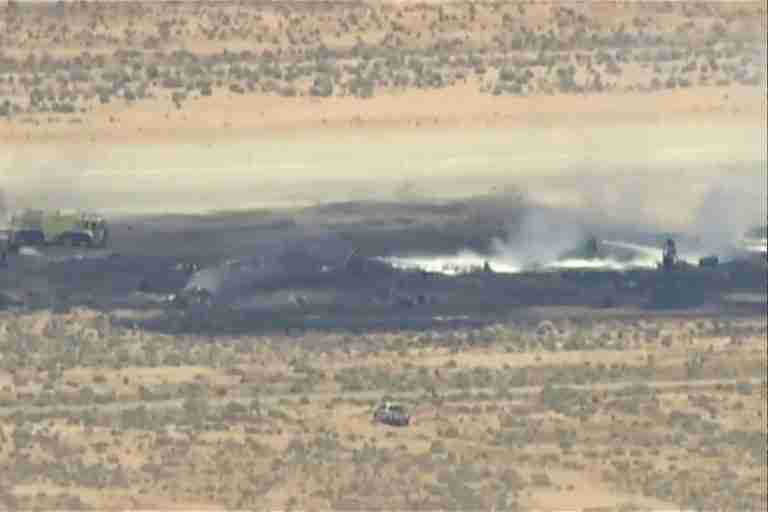 US Air Force B-52 bomber crashes in flames in California, killing all 8 crew aboard