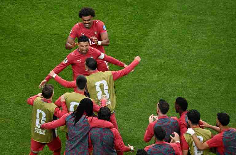 Soccer-Ronaldo becomes first player to score at six World Cup finals