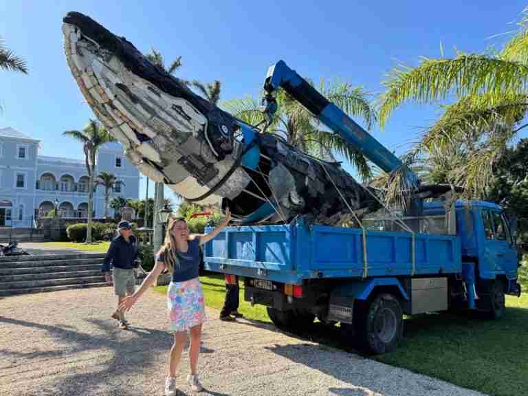 Plastic waste becomes powerful ocean message