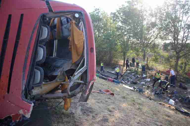Twelve killed and at least 10 injured in Polish bus crash in Hungary