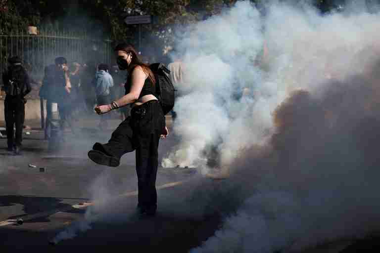 Attackers douse teacher in petrol as student protests rage across France