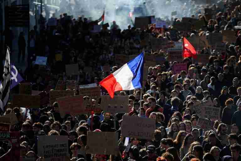 French teens march for decent schools despite government’s pledge to act