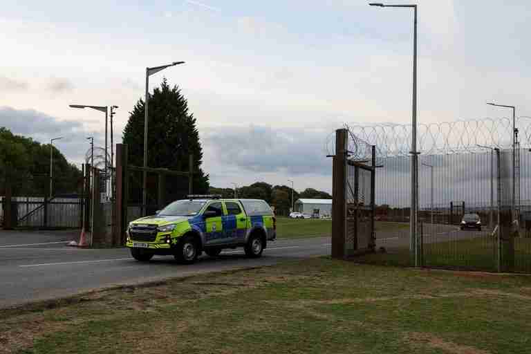 Two men arrested after breaking into UK airbase used by US, counter-terrorism police say
